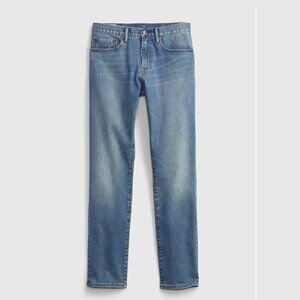 Gap Flex Slim Straight Leg Fit Faded Medium Indigo Wash Rinse Jeans Pants 40x32